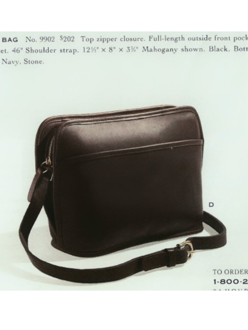 Coach Vintage - Oliver Crossbody Bag 9902 in Black + Brass, USA 1980s - Picture 6 of 14
